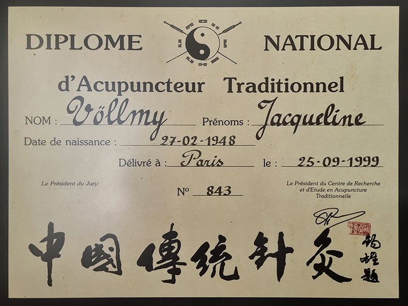 Diplôme national d'acupuncteur traditionnel